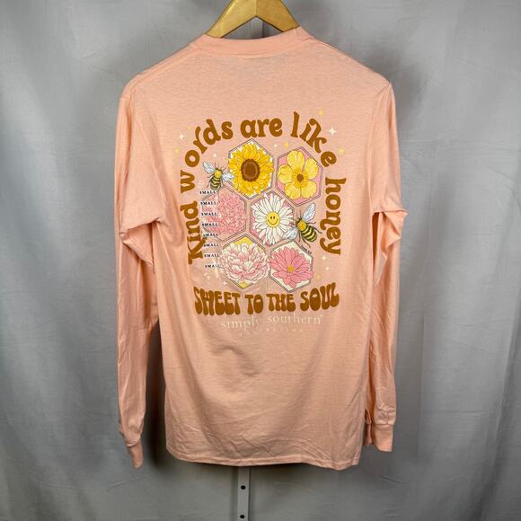 Simply Southern NEW Long Sleeve Crewneck 100% Cotton T-Shirt Ladies Size… - Picture 1 of 7